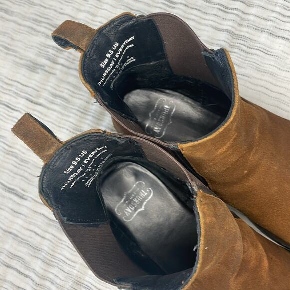 Thursday Boot Company Duchess Chelsea Boots Pull On Brown Leather Women's 9.5 - Picture 11 of 12